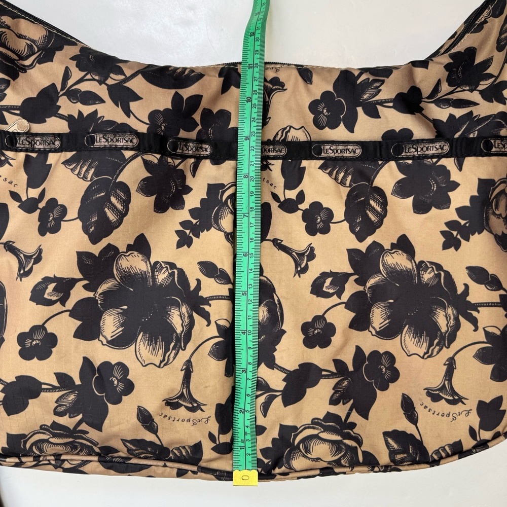 LeSportsac Baby Diaper Bag Floral Black Tan Nylon Changing Pad Adjustable Strap - Picture 12 of 14